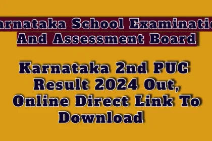 Karnataka 2nd PUC Result 2024